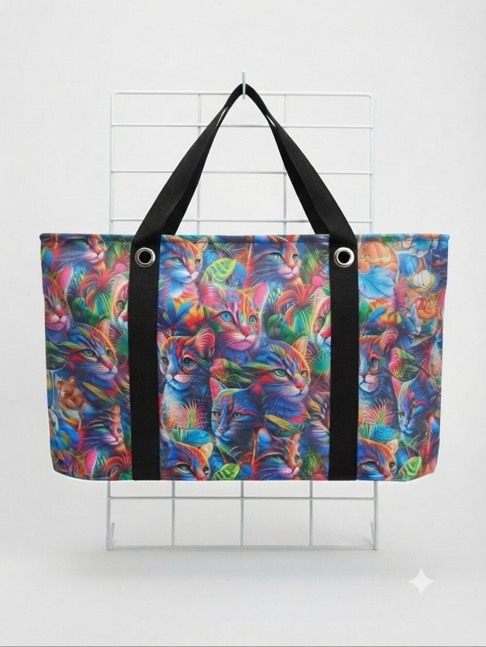 Collapsible Tote Bag: DREAMY CATS
